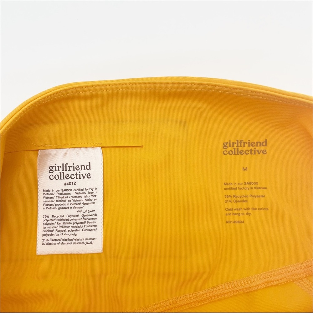 💛Girlfriend Collective Merigold Yellow High-Rise Cropped Leggings - Picture 8 of 8